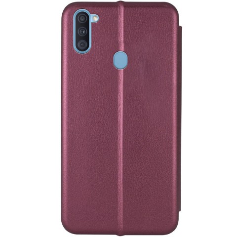 Шкіряний чохол-книжка Classy для Samsung Galaxy A11 Бордовий