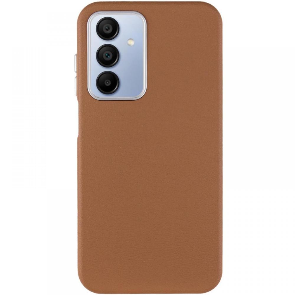 Шкіряний чохол Leather Case Metal Buttons для Samsung Galaxy A25 5G Brown