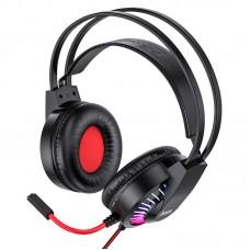 Накладні навушники Hoco W105 Joyful (USB+3.5mm/1.2m) Червоний
