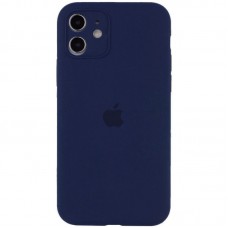 Чохол Silicone Case Full Camera Protective (AA) для Apple iPhone 12 (6.1") Синій / Deep navy