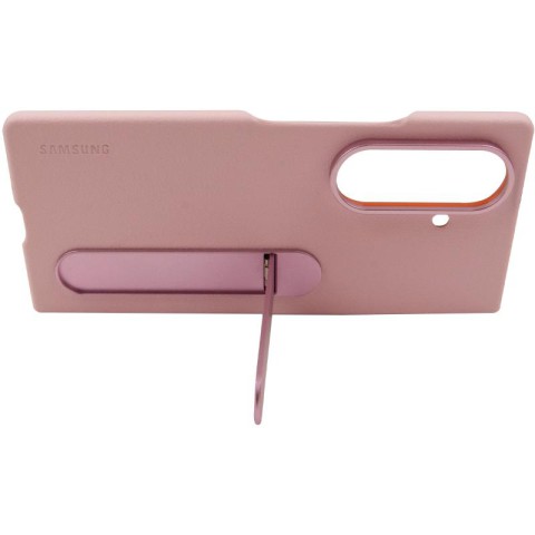 Шкіряний чохол Leather Case (AAA) with stand для Samsung Galaxy Z Fold7 Pink