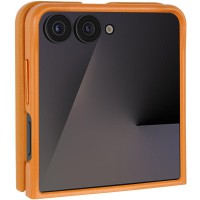 Шкіряний чохол Leather Case (AAA) для Samsung Galaxy Z Flip7 Brown