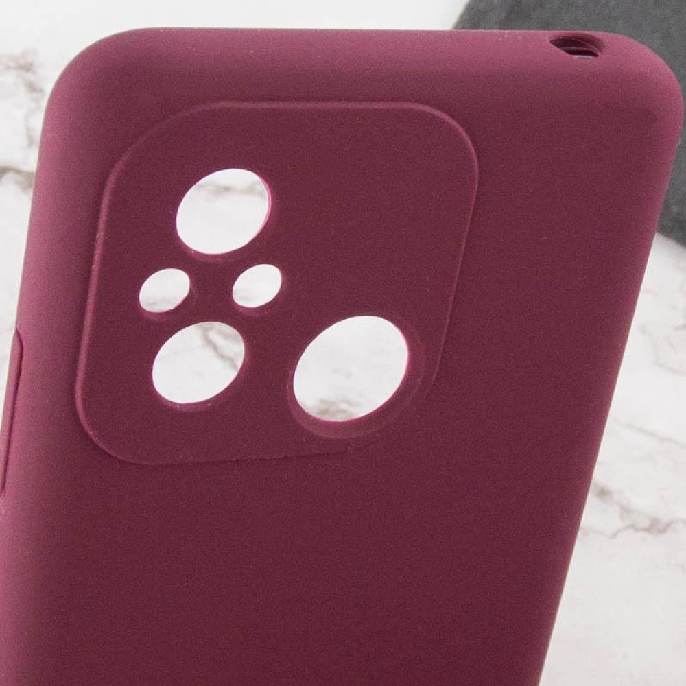 Чохол Silicone Cover Lakshmi Full Camera (AAA) with Logo для Xiaomi Redmi 12C Бордовий / Plum