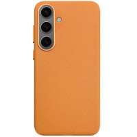 Шкіряний чохол Leather Case (AAA) для Samsung Galaxy S25+ Orange