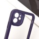TPU чохол Transparent + Colour 1,5mm для Apple iPhone 11 (6.1") Purple