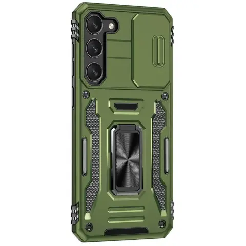 Ударостійкий чохол Camshield Army Ring для Samsung Galaxy S21+ Оливковий / Army Green