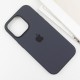 Чохол Silicone case (AAA) with Magsafe and Animation (button) для Apple iPhone 16 Pro (6.3") Black