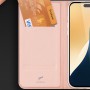 Чохол-книжка Dux Ducis з кишенею для візиток для Apple iPhone 16 Pro (6.3") Rose Gold