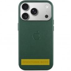 Чохол шкіряний Leather Case (AA) with MagSafe and Animation для Apple iPhone 17 Air (6.5") Forest Green