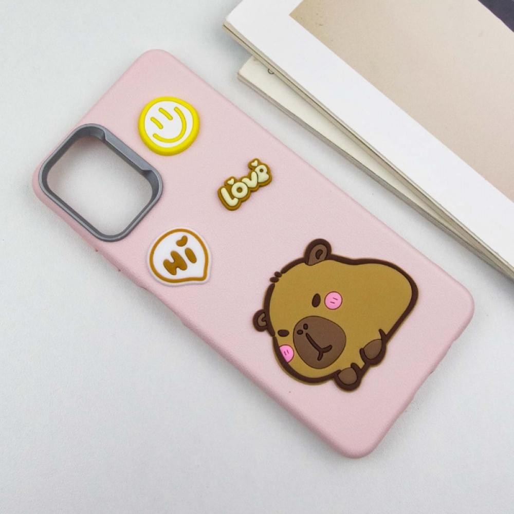 Чохол TPU Leather Toys для Samsung Galaxy A06 Capybara / Pink