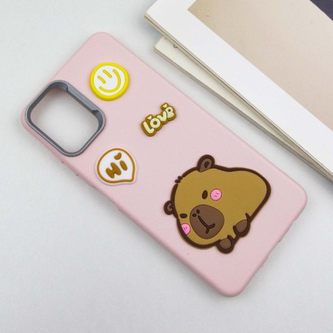 Чохол TPU Leather Toys для Samsung Galaxy A06 Capybara / Pink