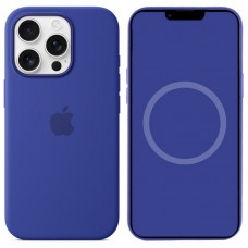 Чохол Silicone case (AAA) full with Magsafe and Animation для Apple iPhone 16 Pro (6.3") Ultramarine