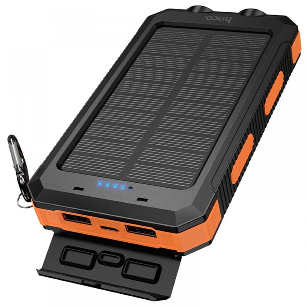 Портативний ЗП Power Bank Hoco J164 Platinum solar 10.5W with lighting 8000 mAh Black