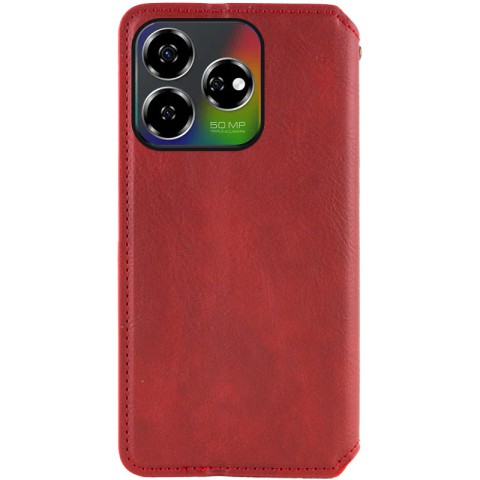 Шкіряний чохол-книжка GETMAN Cubic (PU) для ZTE Nubia V60 Червоний