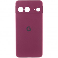 Чохол Silicone Cover Lakshmi Full Camera (AAA) with Logo для Google Pixel 7 Бордовий / Plum