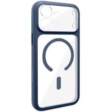 Чохол TPU GETMAN Moon Clear with MagSafe для Apple iPhone 17 Pro Max (6.9") Blue