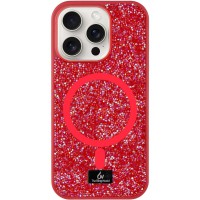 TPU чохол Bling World Rock Diamond with MagSafe для Apple iPhone 16 Pro (6.3") Red