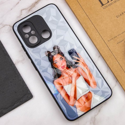 TPU+PC чохол Prisma Ladies для Xiaomi Redmi 12C / Poco C55 Black in White