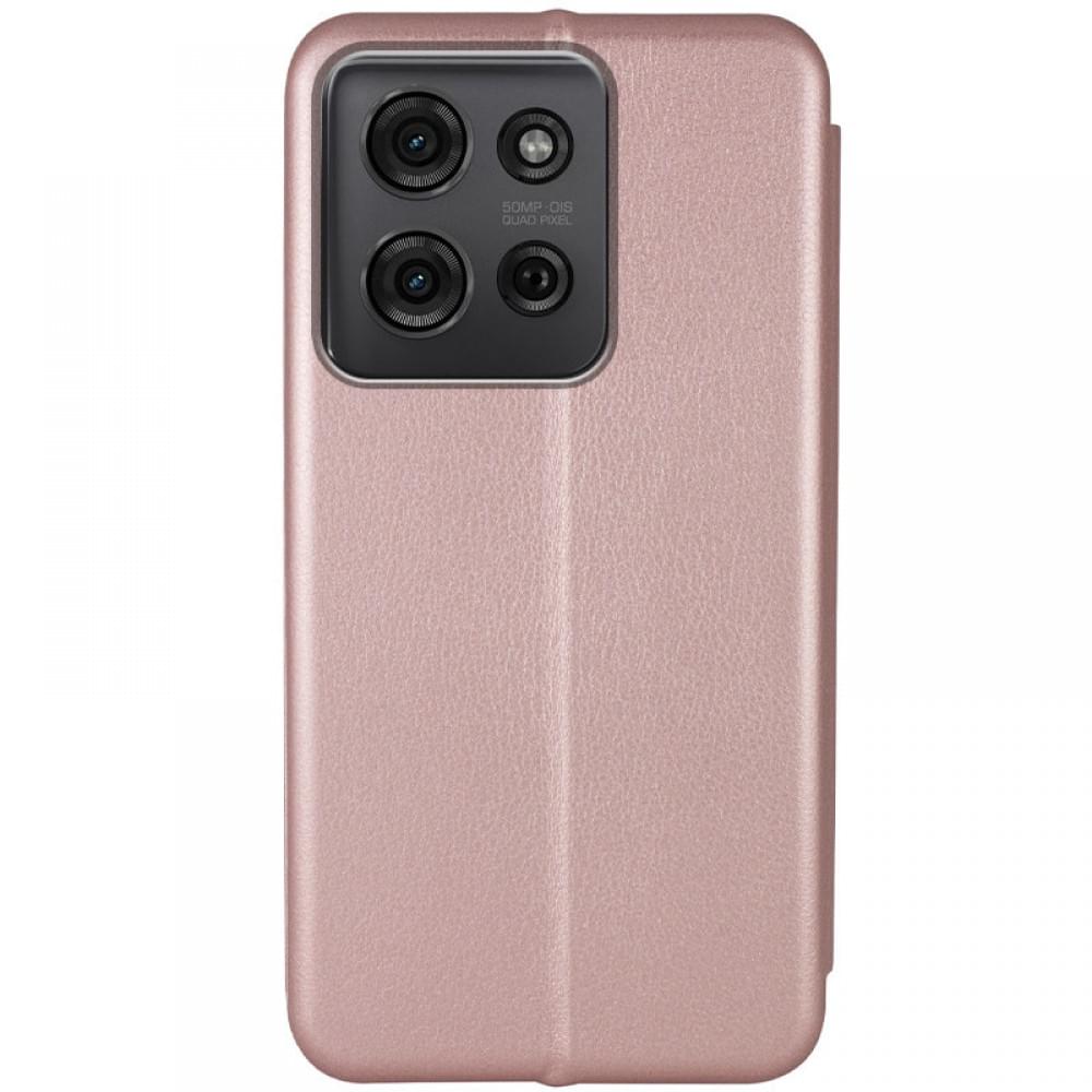 Шкіряний чохол-книжка Classy для Motorola Moto G75 5G Rose Gold
