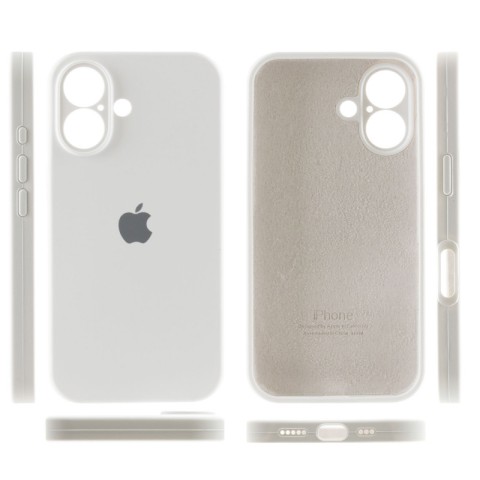 Чохол Silicone Case Full Camera Protective (AA) для Apple iPhone 16 (6.1") Білий / White