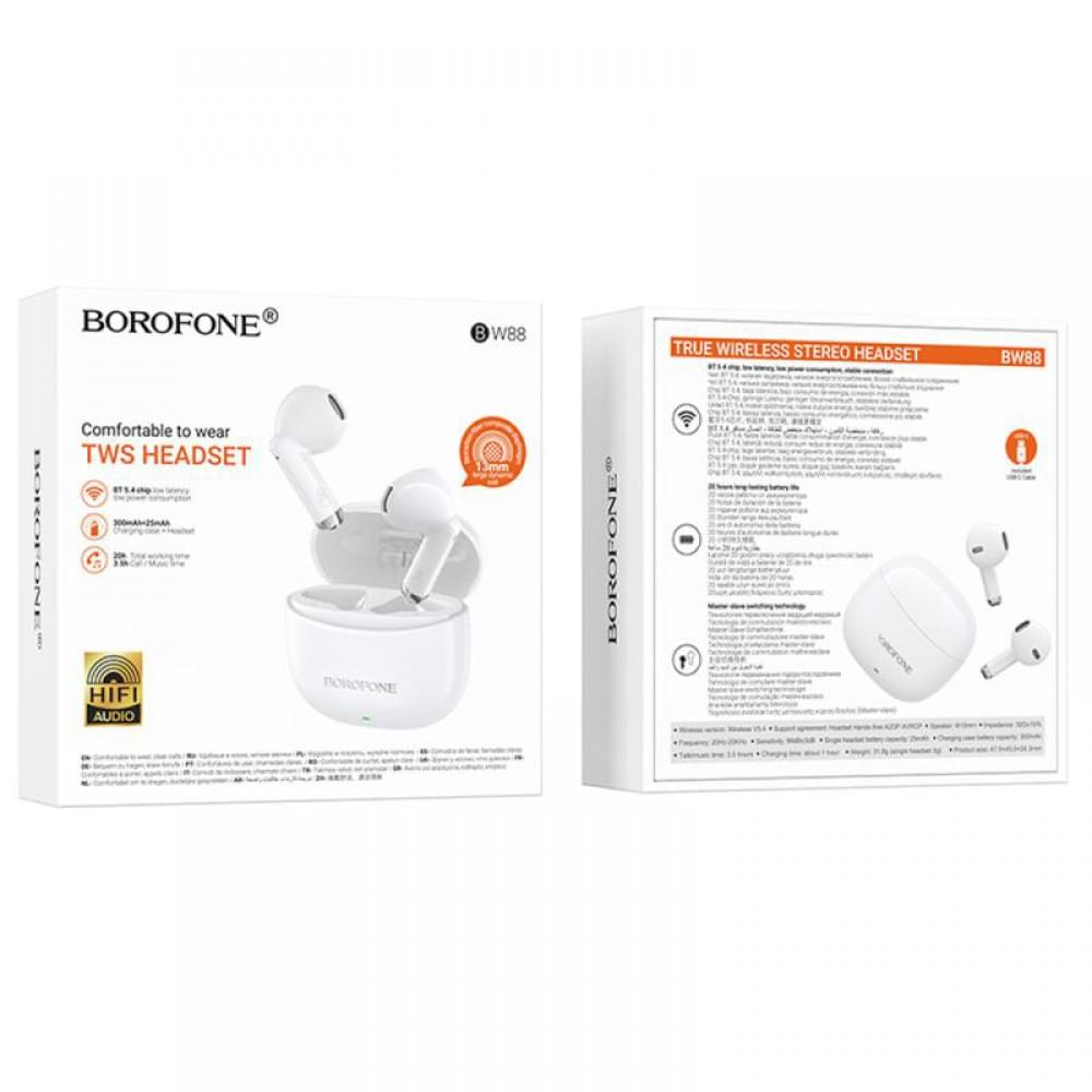 Бездротові TWS навушники Borofone BW88 White