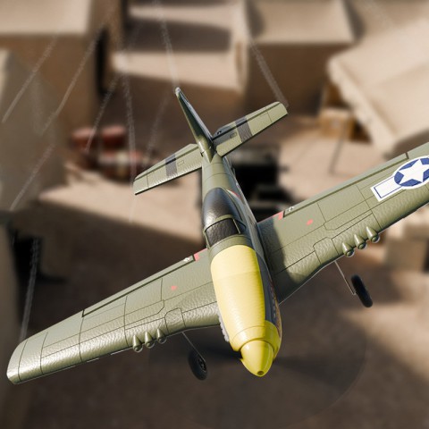 Літак на радіокеруванні SCHE W551 Four-channel Stunt Fighter Green