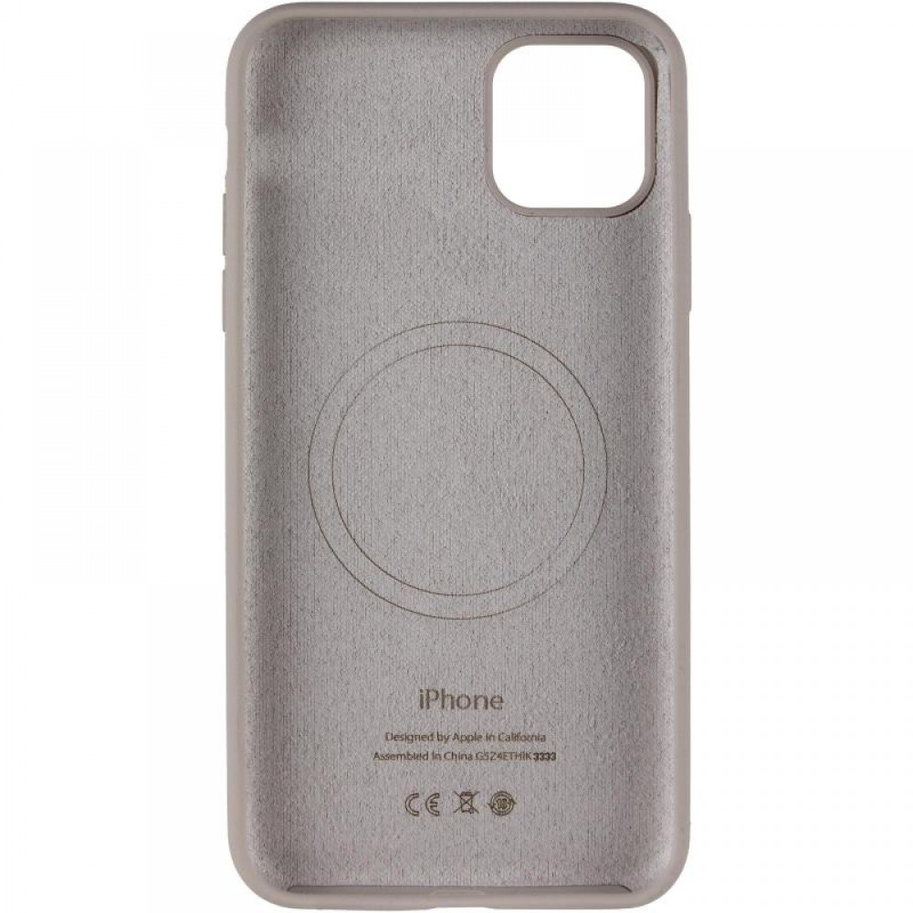 Чохол Silicone Case Full Protective (AA) with MagSafe для Apple iPhone 11 Pro Max (6.5") Сірий / Light Grey