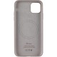 Чохол Silicone Case Full Protective (AA) with MagSafe для Apple iPhone 11 Pro Max (6.5") Сірий / Light Grey