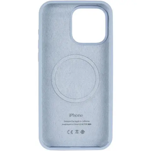 Чохол Silicone Case (AA) Logo with MagSafe для Apple iPhone 11 (6.1") Блакитний / Lilac Blue