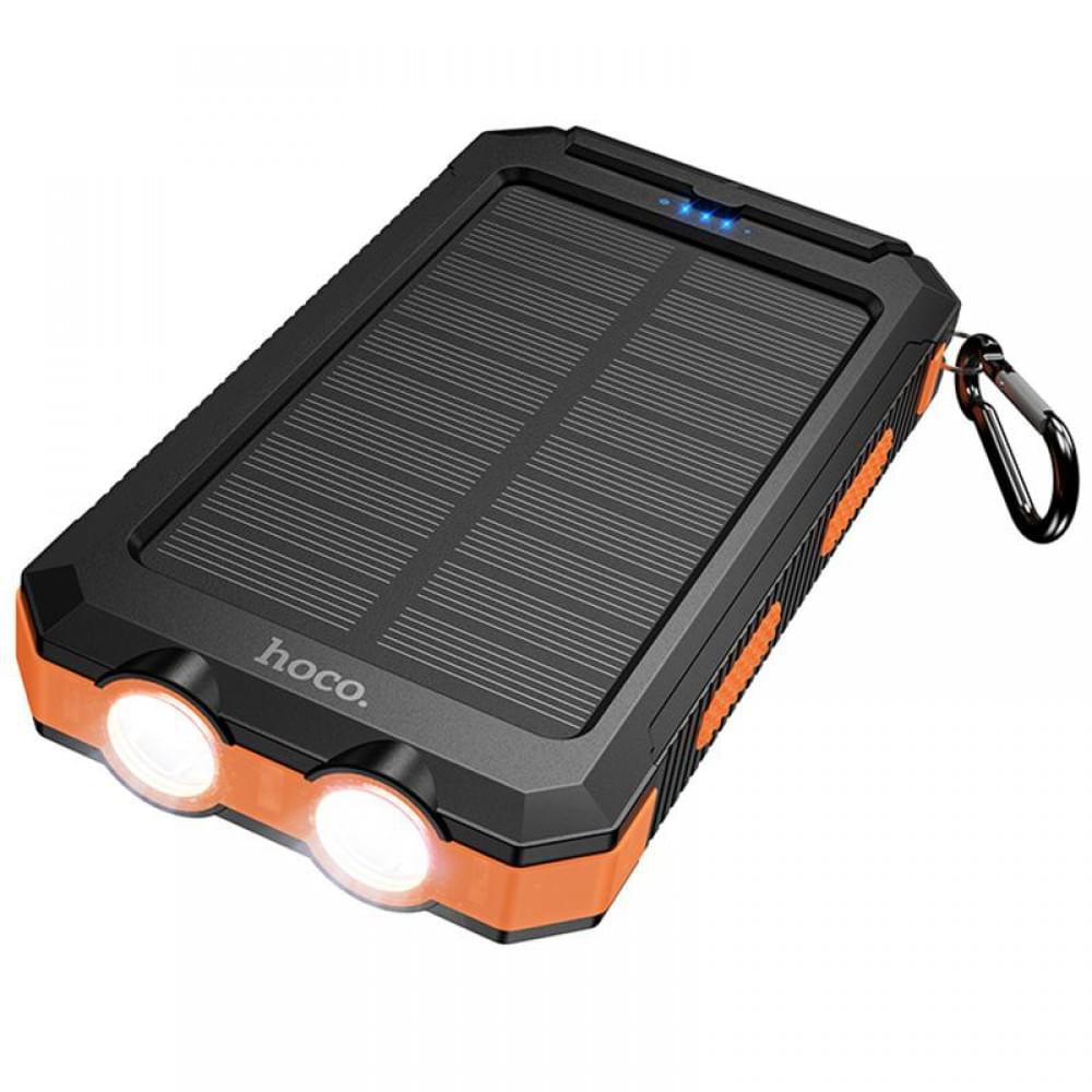 Портативний ЗП Power Bank Hoco J164 Platinum solar 10.5W with lighting 8000 mAh Black