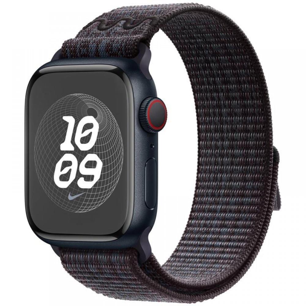 Ремінець Nylon Sport Loop для Apple Watch 42(ser.1-3)/44/45/46/49mm Black / Blue