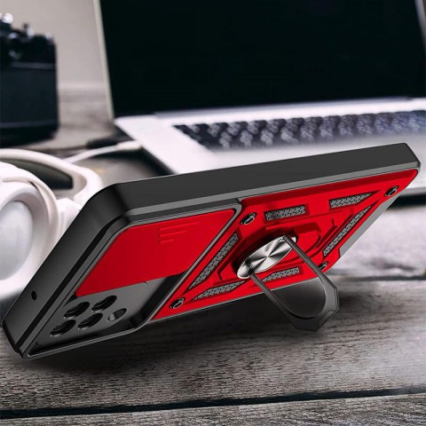 Чохол Ummi Camshield Serge Ring для Samsung Galaxy M53 5G Червоний / Red