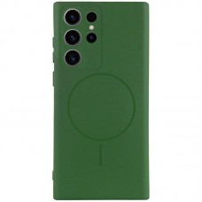 Чохол Silicone Cover Lakshmi Full Camera (AA) with MagFit для Samsung Galaxy S24 Ultra Зелений / Dark green