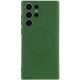 Чохол Silicone Cover Lakshmi Full Camera (AA) with MagFit для Samsung Galaxy S24 Ultra Зелений / Dark green