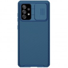 Карбонова накладка Nillkin Camshield (шторка на камеру) для Samsung Galaxy A72 4G / A72 5G Синій / Blue