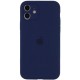 Чохол Silicone Case Full Camera Protective (AA) для Apple iPhone 12 (6.1") Синій / Deep navy