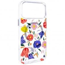 TPU+PC чохол Clear Garden with MagSafe для Apple iPhone 17 Pro (6.3") Tropical Art