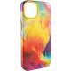 Шкіряний чохол Colour Splash with MagSafe для Apple iPhone 14 (6.1") Yellow / Red