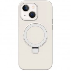 Чохол Silicone Case Full Protective NO LOGO with Ring для Apple iPhone 13 / 14 (6.1") White