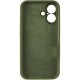 Чохол Silicone Case Full Camera Protective (AA) для Apple iPhone 16 Plus (6.7") Зелений / Dark Olive