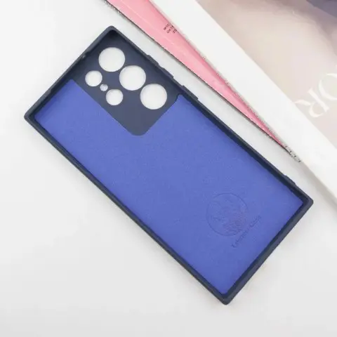 Чохол Silicone Cover Lakshmi Full Camera (AA) with logo для Samsung Galaxy S25 Ultra Синій / Midnight blue