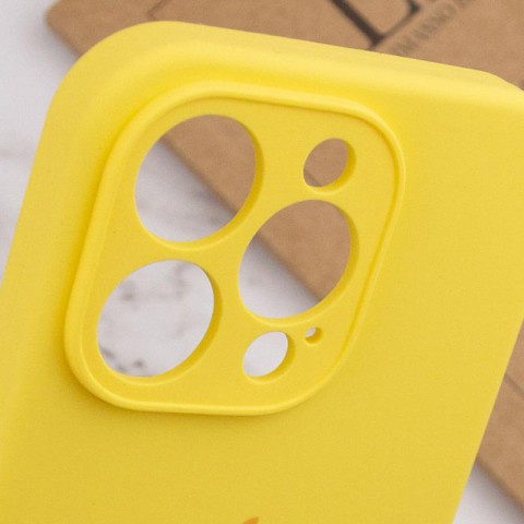 Чохол Silicone Case Full Camera Protective (AA) для Apple iPhone 15 Pro (6.1") Жовтий / Yellow