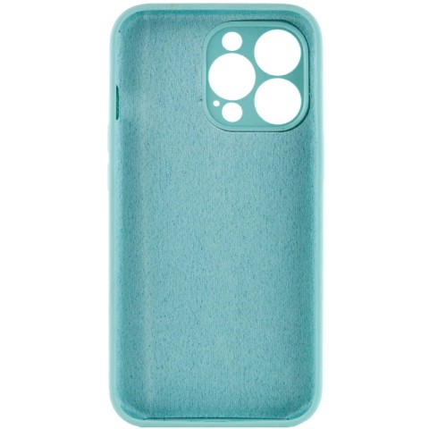 Чохол Silicone Case Full Camera Protective (AA) NO LOGO для Apple iPhone 16 Pro (6.3") Бірюзовий / Marine Green
