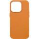 Шкіряний чохол Leather Case (AAA) with MagSafe and Animation для Apple iPhone 13 Pro (6.1") Golden Brown