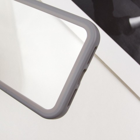 TPU чохол Transparent + Colour 1,5mm для Apple iPhone 14 (6.1") Grey