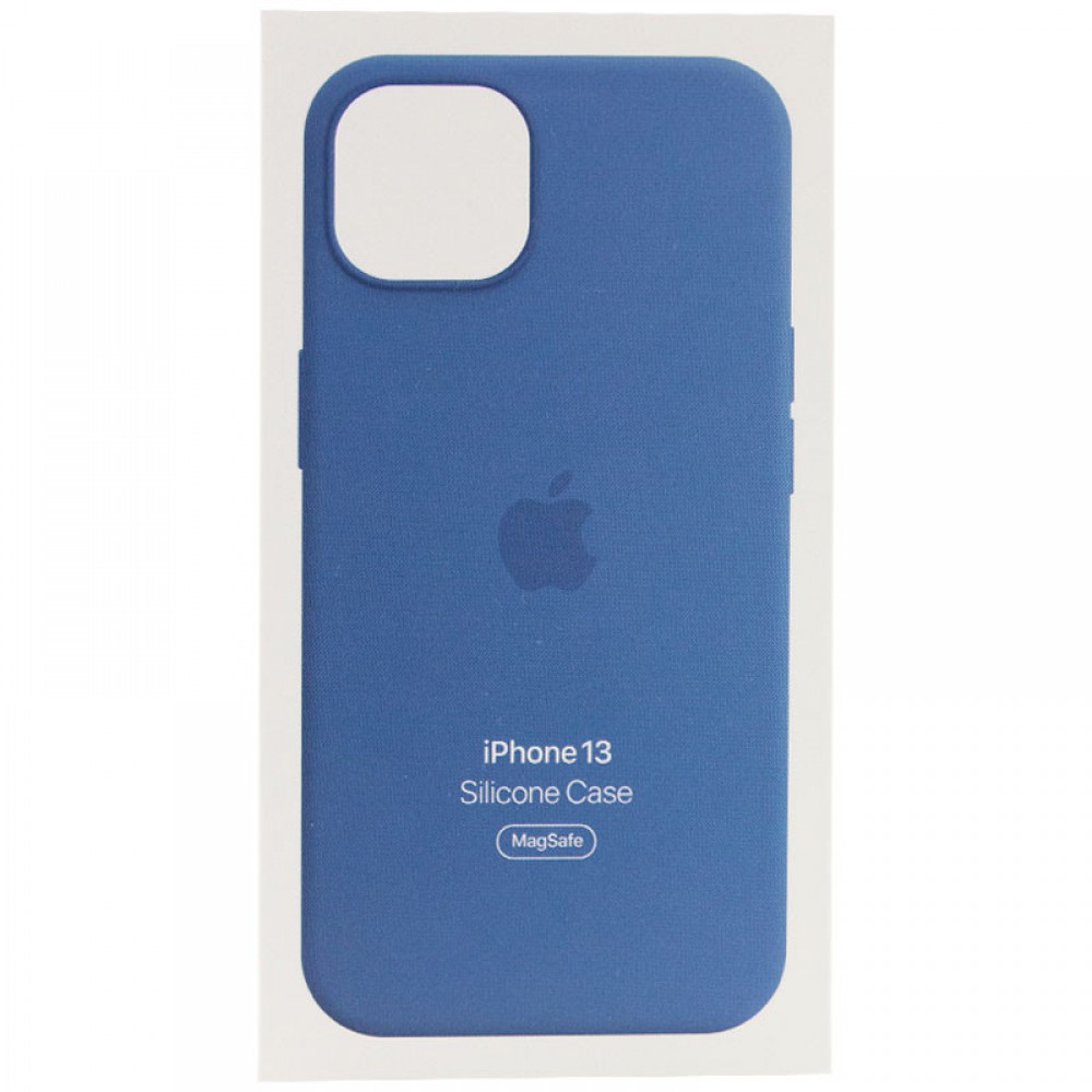 Чохол Silicone case (AAA) with Magsafe and Animation для Apple iPhone 13 (6.1") Синій / Blue Jay