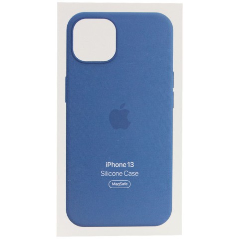 Чохол Silicone case (AAA) with Magsafe and Animation для Apple iPhone 13 (6.1") Синій / Blue Jay