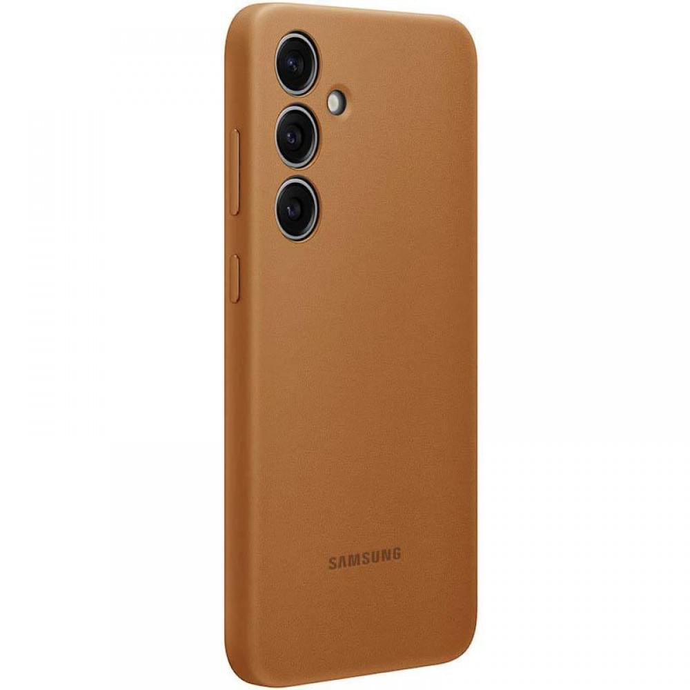 Шкіряний чохол Leather Case (AAA) для Samsung Galaxy S24+ Brown