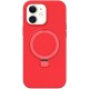 Чохол Silicone Case Full Protective NO LOGO with Ring для Apple iPhone 11 (6.1") Red