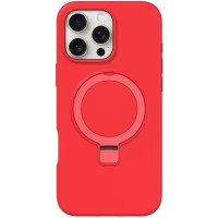 Чохол Silicone Case Full Protective NO LOGO with Ring для Apple iPhone 16 Pro Max (6.9") Red
